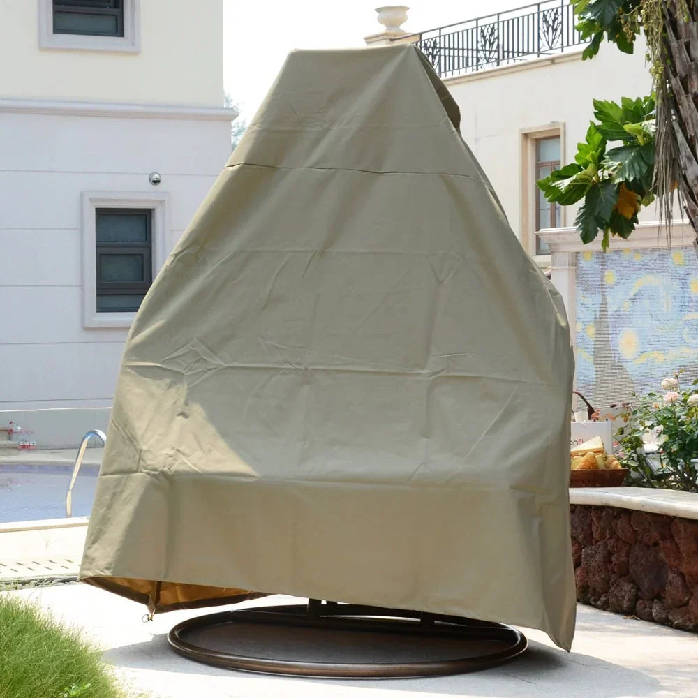 LeisureMod hangende eierstoel voor 2 personen met standaard - hangmatstoel voor buiten en binnen van rotanlook wicker, met kussens