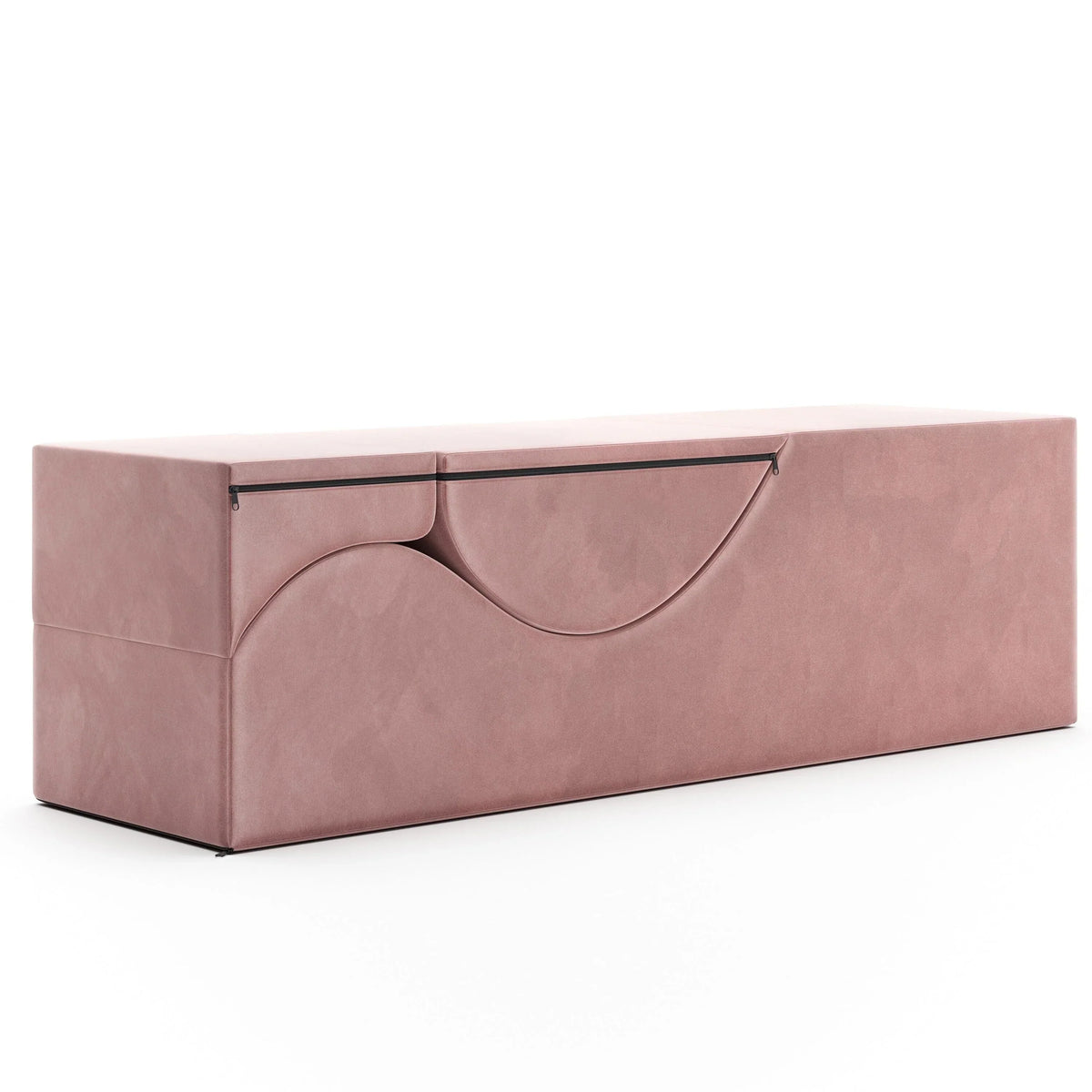Avana Kami umwandelbare Chaiselongue / Yoga und Massage - 2-in-1-Hocker mit verstecktem ausklappbarem Yoga-Loungesessel, Mikrosamt - N/A