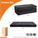 Divano letto in memory foam pieghevole in 3 parti, 39x75, materasso trapuntato da 6