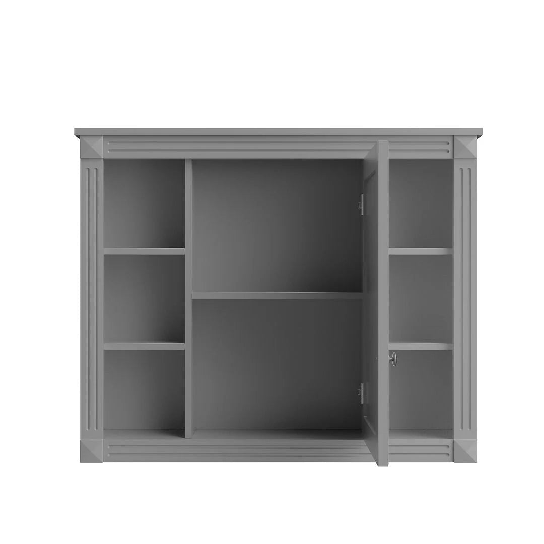 Meuble-lavabo de salle de bains moderne de 36' avec lavabo intégré et armoire à miroir, 2 portes et 2 tiroirs