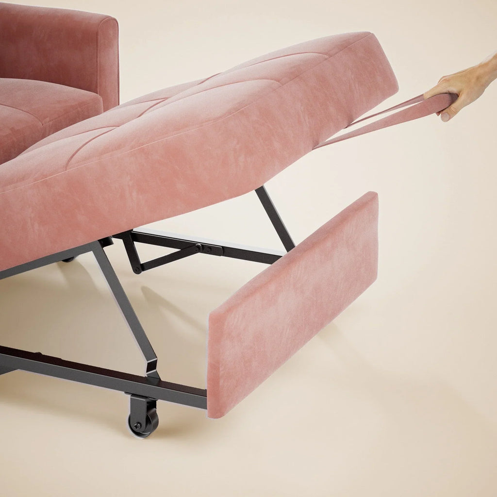 Sofá-cama ajustável 3 em 1, sofá-cadeirão extensível, cama dobrável convertível para sala de estar