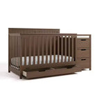 Lit de bébé convertible 5 en 1 avec table à langer et tiroir