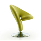 Manhattan Comfort Curl Akzent-Drehsessel aus Wollmischgewebe mit Chromgestell (2er-Set)