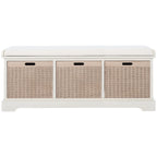 Panca contenitore SAFAVIEH Fiorello a 3 cassetti con cuscino - 47.3 W x 15 L x 19 H - 47Wx15Dx19H