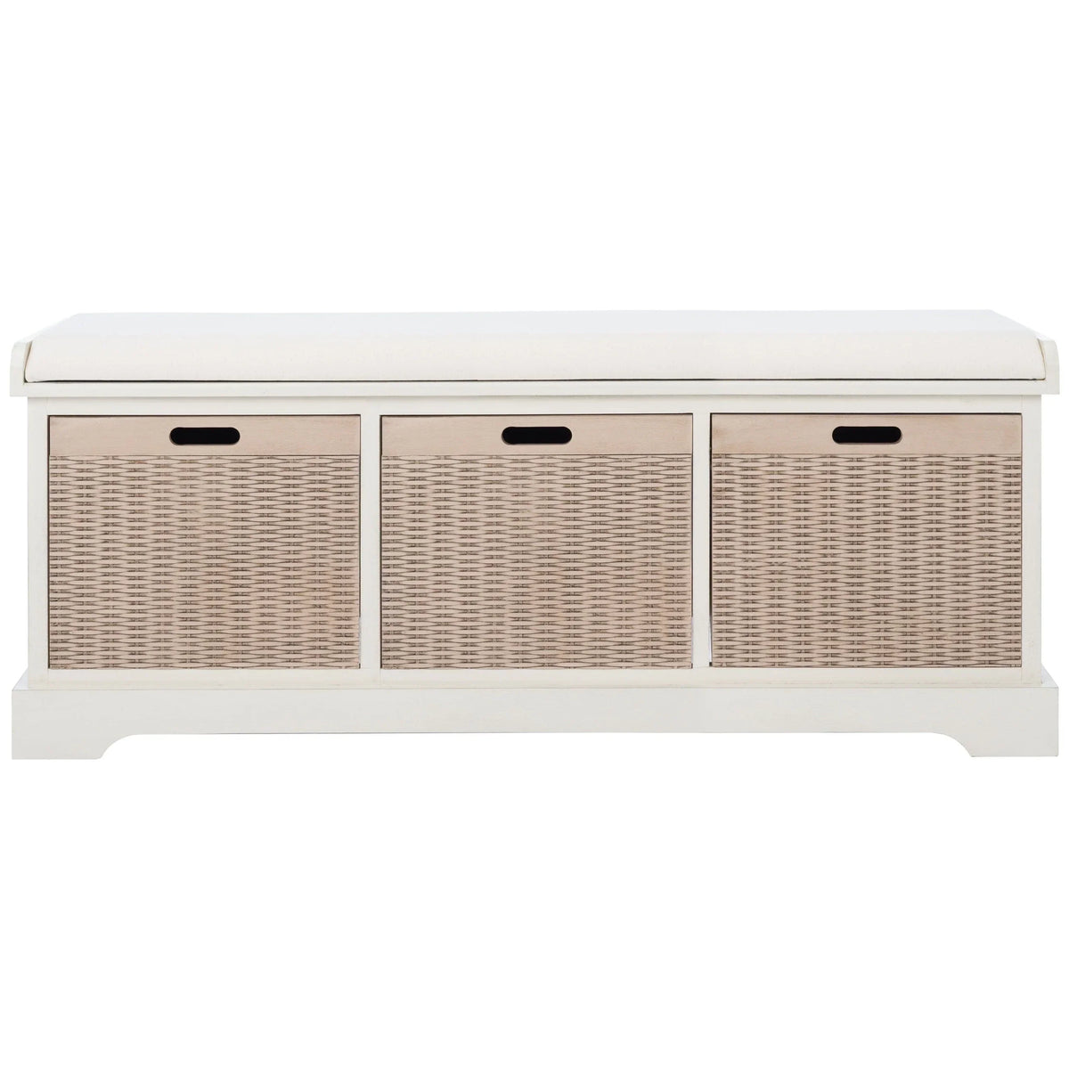 Panca contenitore SAFAVIEH Fiorello a 3 cassetti con cuscino - 47.3 W x 15 L x 19 H - 47Wx15Dx19H