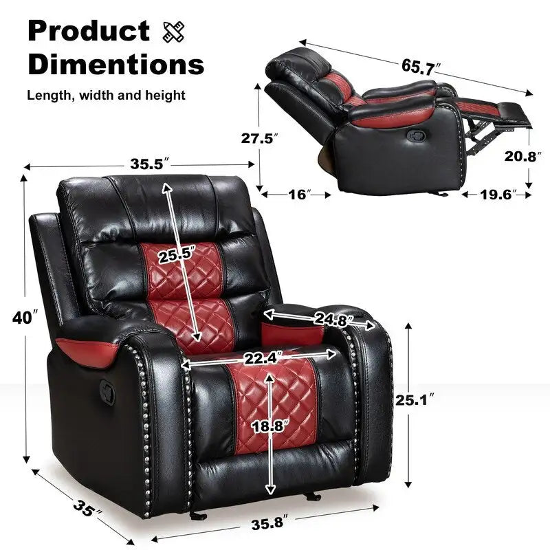 Großer Relaxsessel aus Kunstleder im amerikanischen Design für das Wohnzimmer