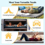 Costway-Campingmatratze aus Memory-Schaumstoff mit rutschfester Unterseite und Tragetasche, für Übernachtungen im Freien, Grau/Blau