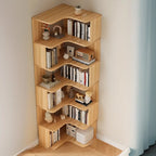 Libreria angolare in legno ingegnerizzato con 6 ripiani