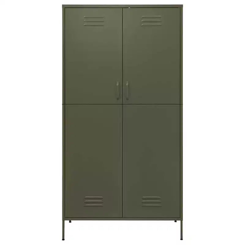Guarda-roupa vidaXL verde azeitona 35.4x19.7x70.9 em aço