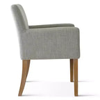 Set di 6 sedie da pranzo imbottite con braccioli, poltroncine moderne in lino con gambe in legno, sedie decorative per sala da pranzo e soggiorno - Panipeachy
