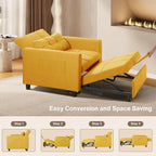 Sofá-cama ajustável 3 em 1, sofá-cadeirão extensível, cama dobrável convertível para sala de estar