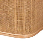 bali & pari Banc de rangement en rotin naturel Ishana Naturel/Blanc : polyester rembourré, cadre en contreplaqué, aucun assemblage requis