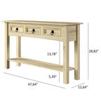 Konsolentisch aus Holz für den Flur mit 3 Schubladen Corona | Furniture Dash - N/A