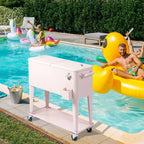80QT koelbox van ijzer met spuitafwerking en plank