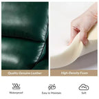 Set of 2 Elisabete Modern Wingback Genuine Leather Recliner with Vintage Nail Head Trim for Living Room and Bedroom| ART OF LIVING DESIGNS