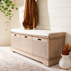 Panca contenitore SAFAVIEH Fiorello a 3 cassetti con cuscino - 47.3 W x 15 L x 19 H - 47Wx15Dx19H
