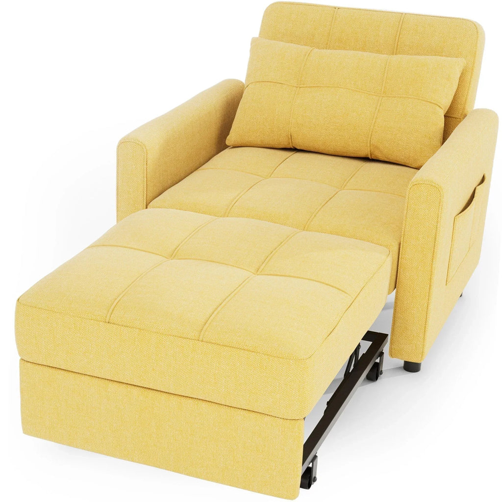 Sofá-cama ajustável 3 em 1, sofá-cadeirão extensível, cama dobrável convertível para sala de estar
