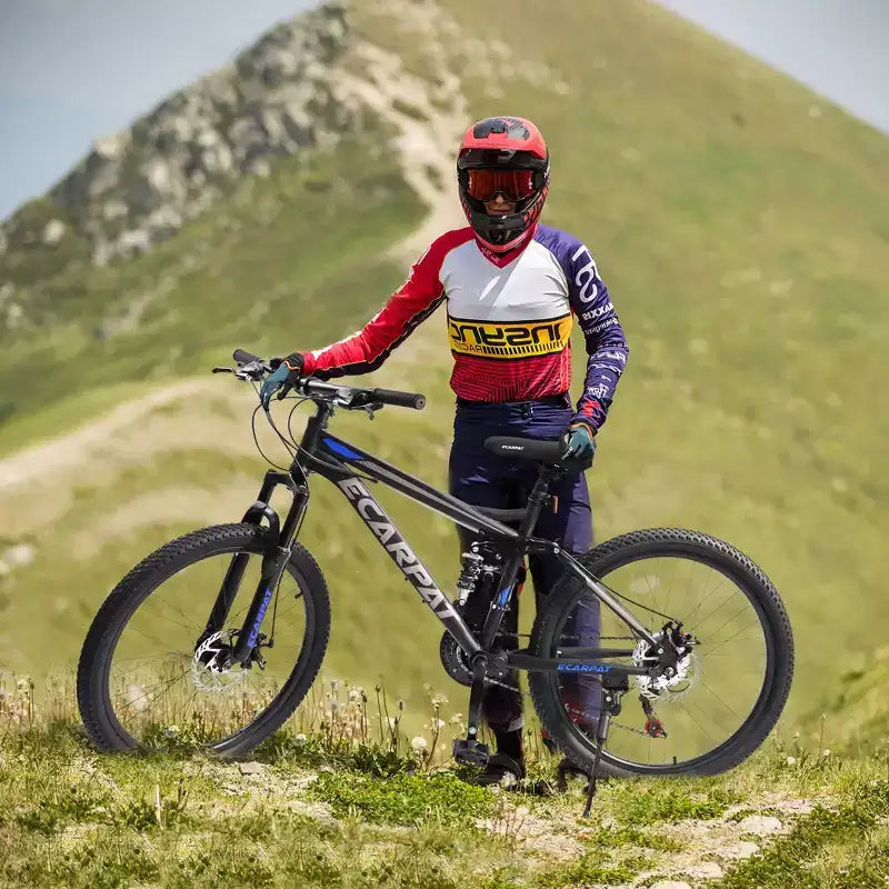 Okak 27.5IN Mountainbike mit vorderen und hinteren Doppelfederungen, Dirtbike mit 21 Gängen und mechanischen Scheibenbremsen, Erwachsenenfahrrad für Männer und Frauen