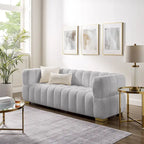 85 modernes Sofa aus Waffelstoff, bequemes Relaxsofa