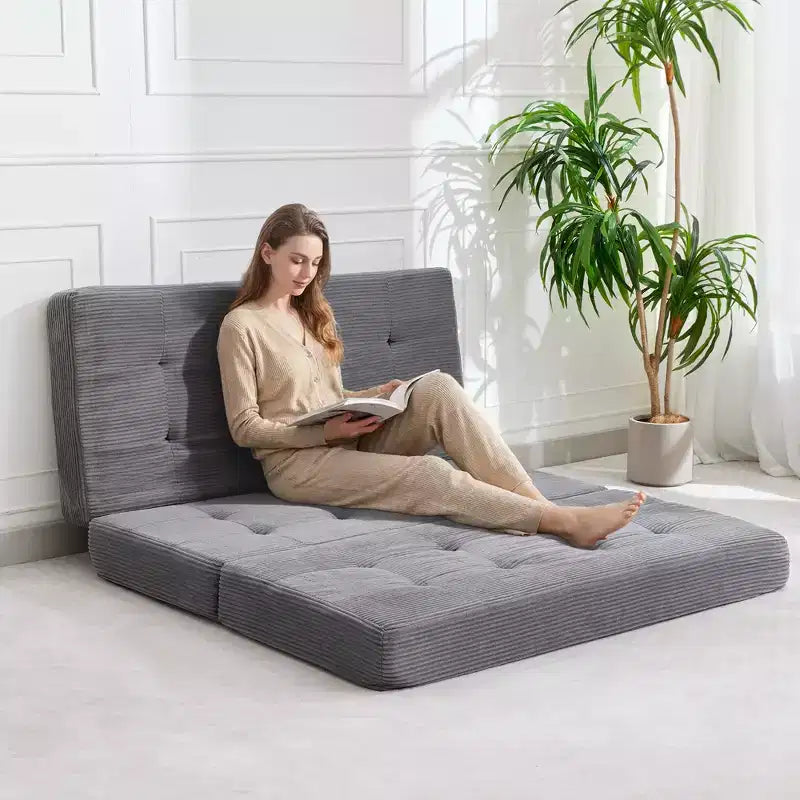 39x75 dreifach klappbares Schlafsofa aus Memory-Schaumstoff, 6-getuftete Matratze