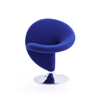 Manhattan Comfort Curl Akzent-Drehsessel aus Wollmischgewebe mit Chromgestell (2er-Set)