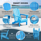 Polytrends Laguna Adirondack-Klappstuhl für die Terrasse, lichtecht und wetterbeständig