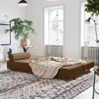Tagesbett / ausziehbares Schlafsofa in Queen-Size - Microvelvet