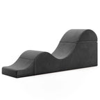 Avana Kami umwandelbare Chaiselongue / Yoga und Massage - 2-in-1-Hocker mit verstecktem ausklappbarem Yoga-Loungesessel, Mikrosamt - N/A