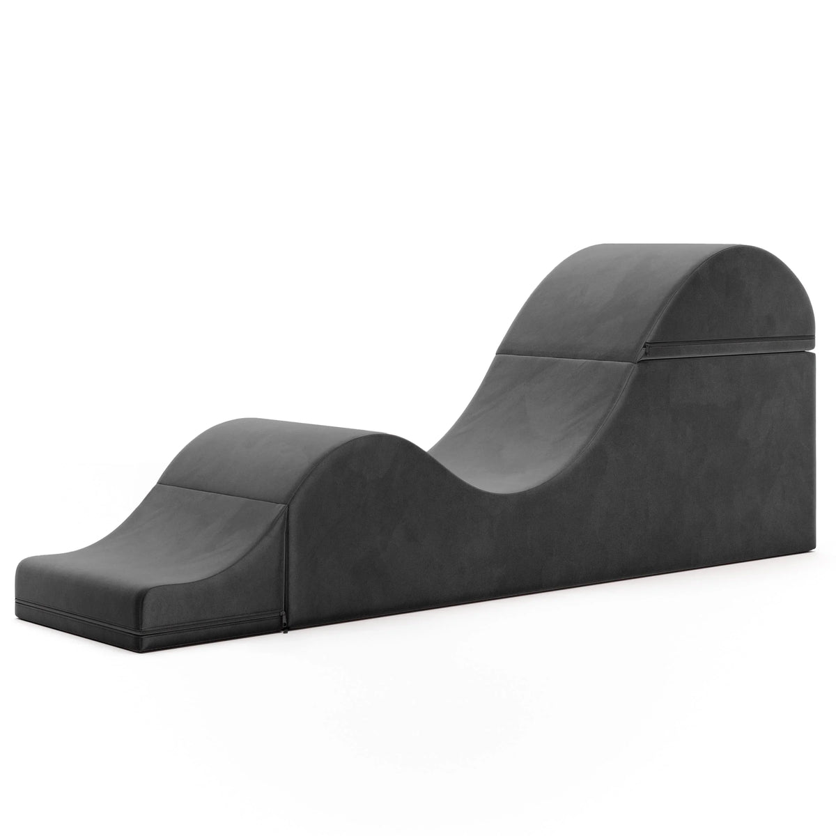 Avana Kami umwandelbare Chaiselongue / Yoga und Massage - 2-in-1-Hocker mit verstecktem ausklappbarem Yoga-Loungesessel, Mikrosamt - N/A