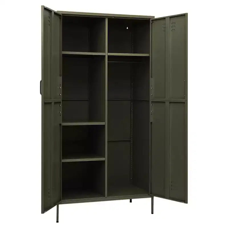 Guarda-roupa vidaXL verde azeitona 35.4x19.7x70.9 em aço