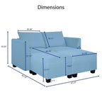 Modern DIY Collection - Convertible Modular Sectional Sofa - Linen Sofa Couch for Living Room Apartment Office