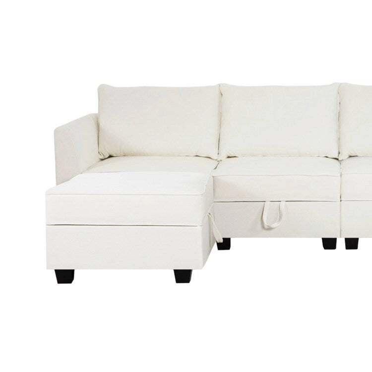 Modern DIY Collection - Convertible Modular Sectional Sofa - Linen Sofa Couch for Living Room Apartment Office