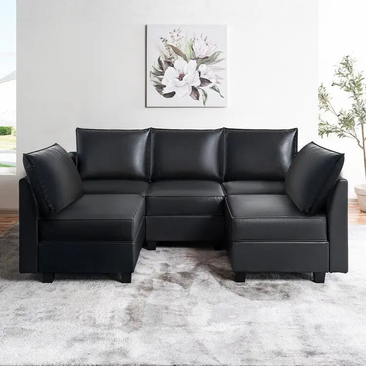 Modern DIY Collection - Convertible Modular Sectional Sofa - Linen Sofa Couch for Living Room Apartment Office