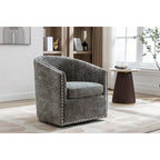 Porthos Home Wesa Swivel Fabric Upholstered Barrel Accent Chair