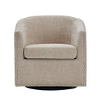 Porthos Home Wesa Swivel Fabric Upholstered Barrel Accent Chair