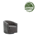 Porthos Home Wesa Swivel Fabric Upholstered Barrel Accent Chair