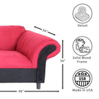 Coast to Coast Sofas Traditional 3 Seater Sofa Velvet Solid Wood Frame Upholstered