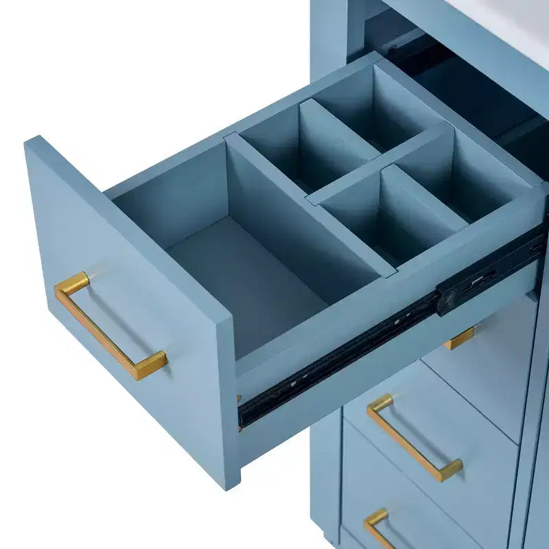 30 Badezimmer-Waschtischunterschrank mit einem Waschbecken, Schrank und 3 Schubladen ??Schwarz / Blau / Grün / Indigo / Weiß