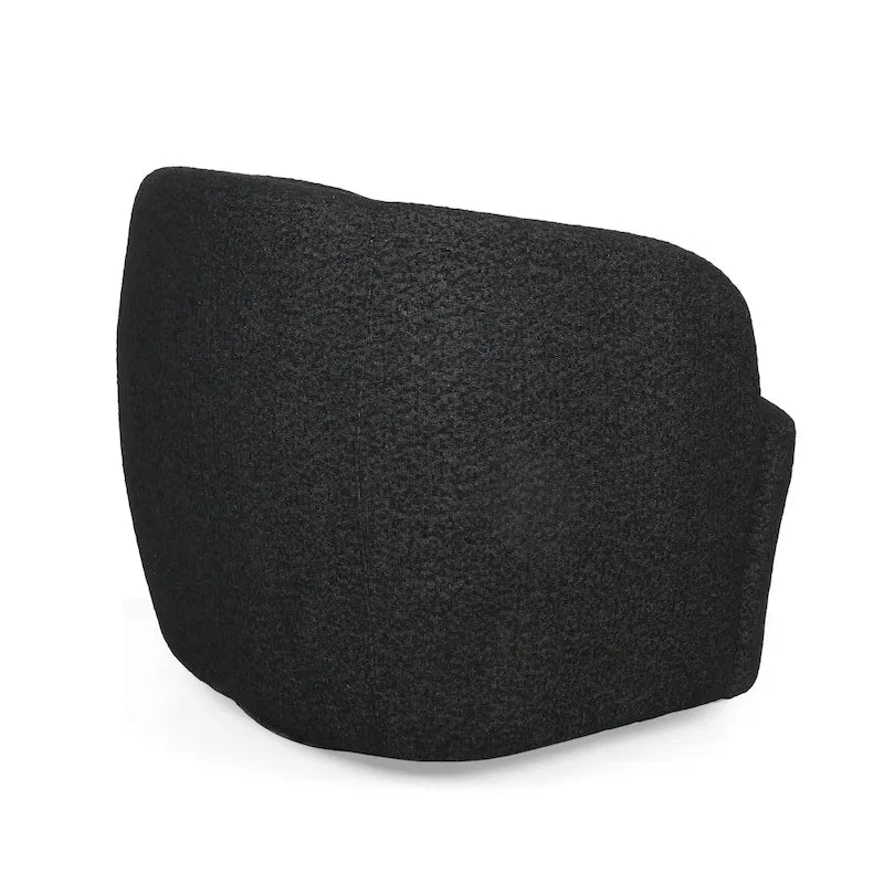 Mokena Textured Boucle Upholstered Swivel Club Chair by Christopher Knight Home