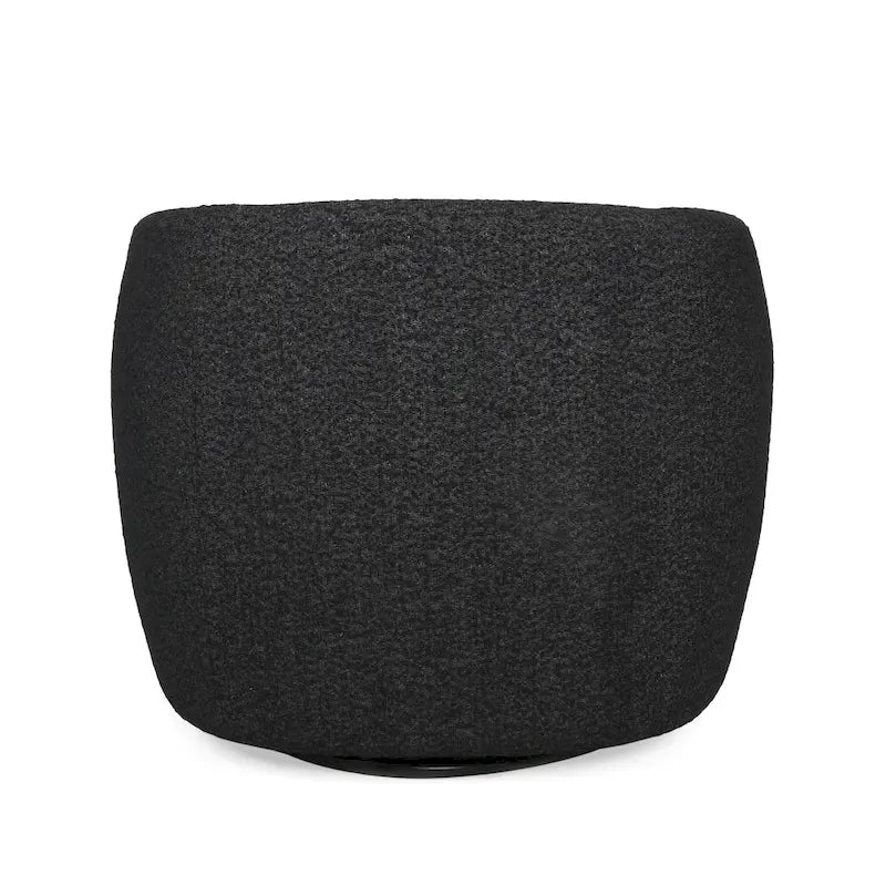 Mokena Textured Boucle Upholstered Swivel Club Chair by Christopher Knight Home