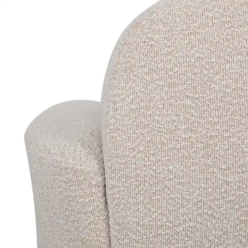 Mokena Textured Boucle Upholstered Swivel Club Chair by Christopher Knight Home