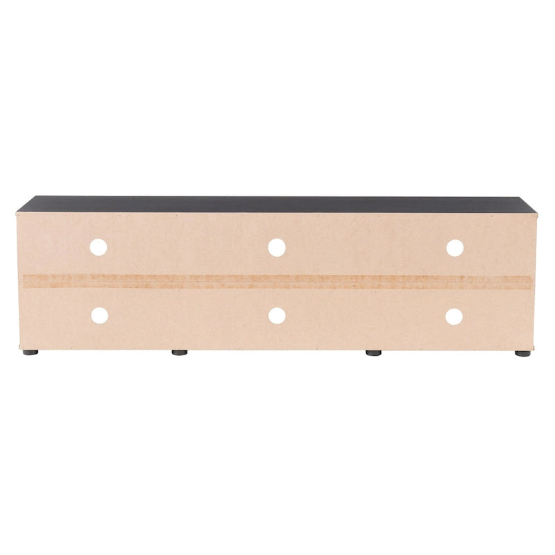 Fiji Black TV Stand with Glass Doors, For TVs up to 85 Inches