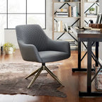 Faux Leather Swivel Accent Chair, Single Seat – Cognac / White / Grey / Brown / Light Grey