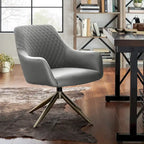 Faux Leather Swivel Accent Chair, Single Seat – Cognac / White / Grey / Brown / Light Grey