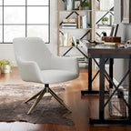 Faux Leather Swivel Accent Chair, Single Seat – Cognac / White / Grey / Brown / Light Grey