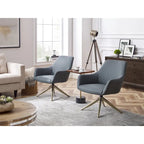 Faux Leather Swivel Accent Chair, Single Seat – Cognac / White / Grey / Brown / Light Grey