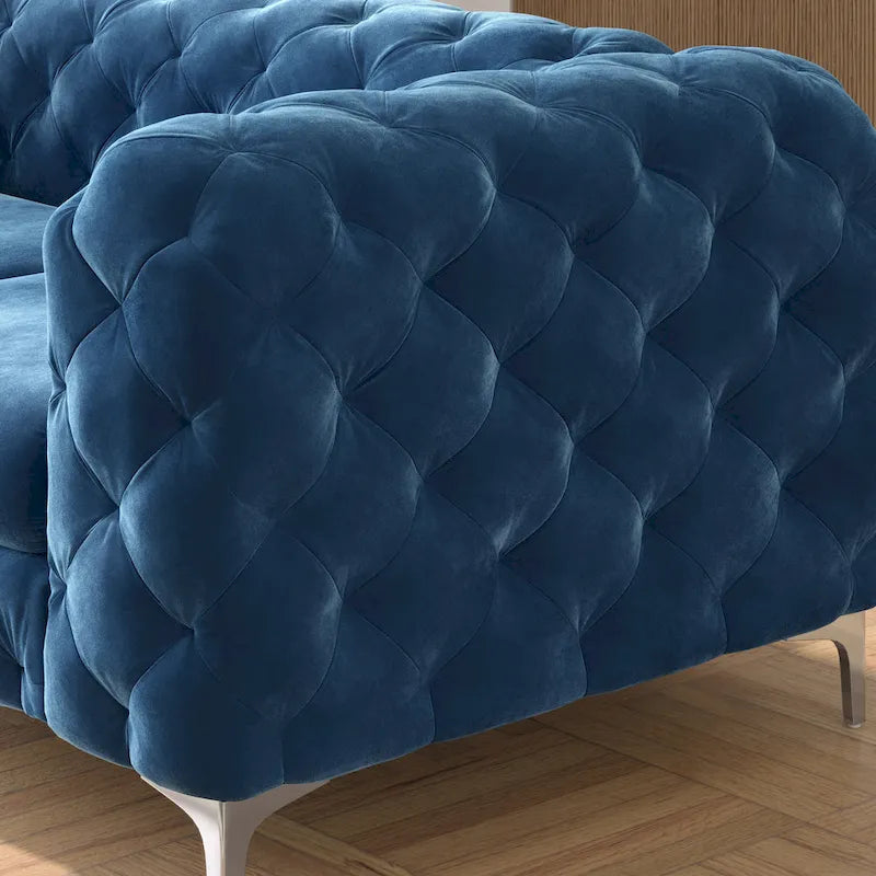 Corvus Aosta Tufted Velvet Chesterfield Loveseat