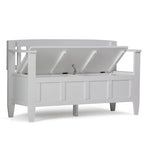 WYNDENHALL Riverside SOLID WOOD 48 inch Wide Contemporary Entryway Storage Bench - 20 inch wide