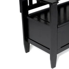 WYNDENHALL Riverside SOLID WOOD 48 inch Wide Contemporary Entryway Storage Bench - 20 inch wide