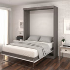 Bestar Nebula Full Murphy Bed with Storage, Wall Bed for Guest Room